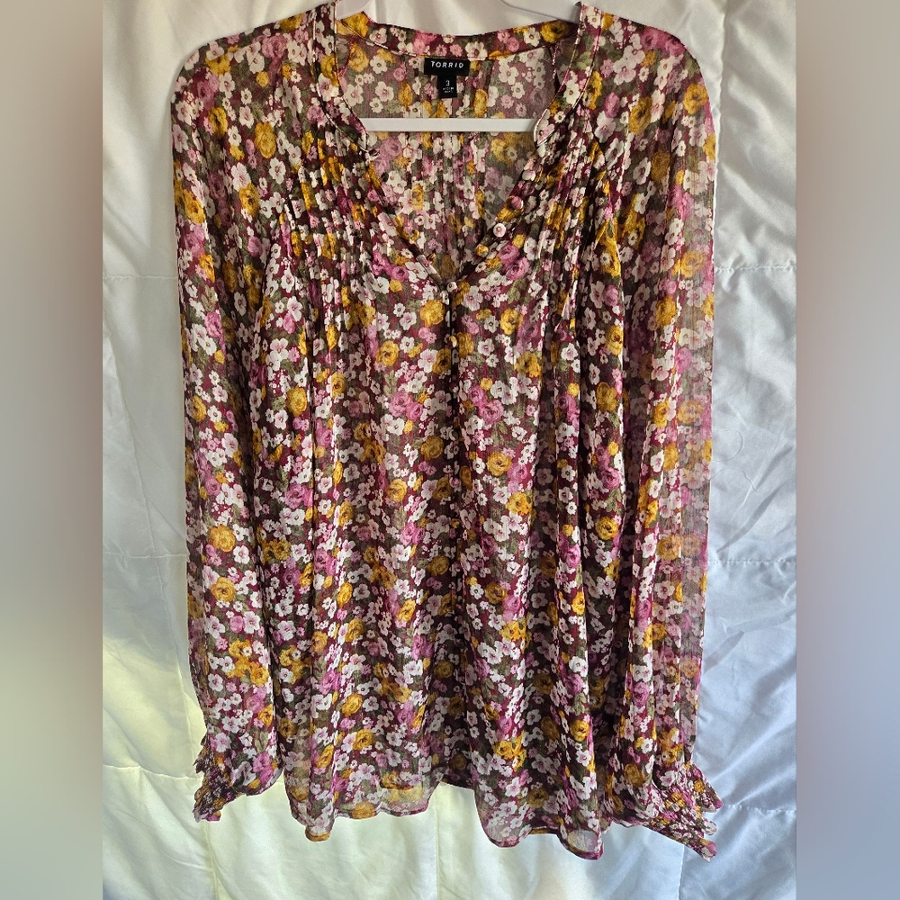 Torrid Long Sleeve Blouse